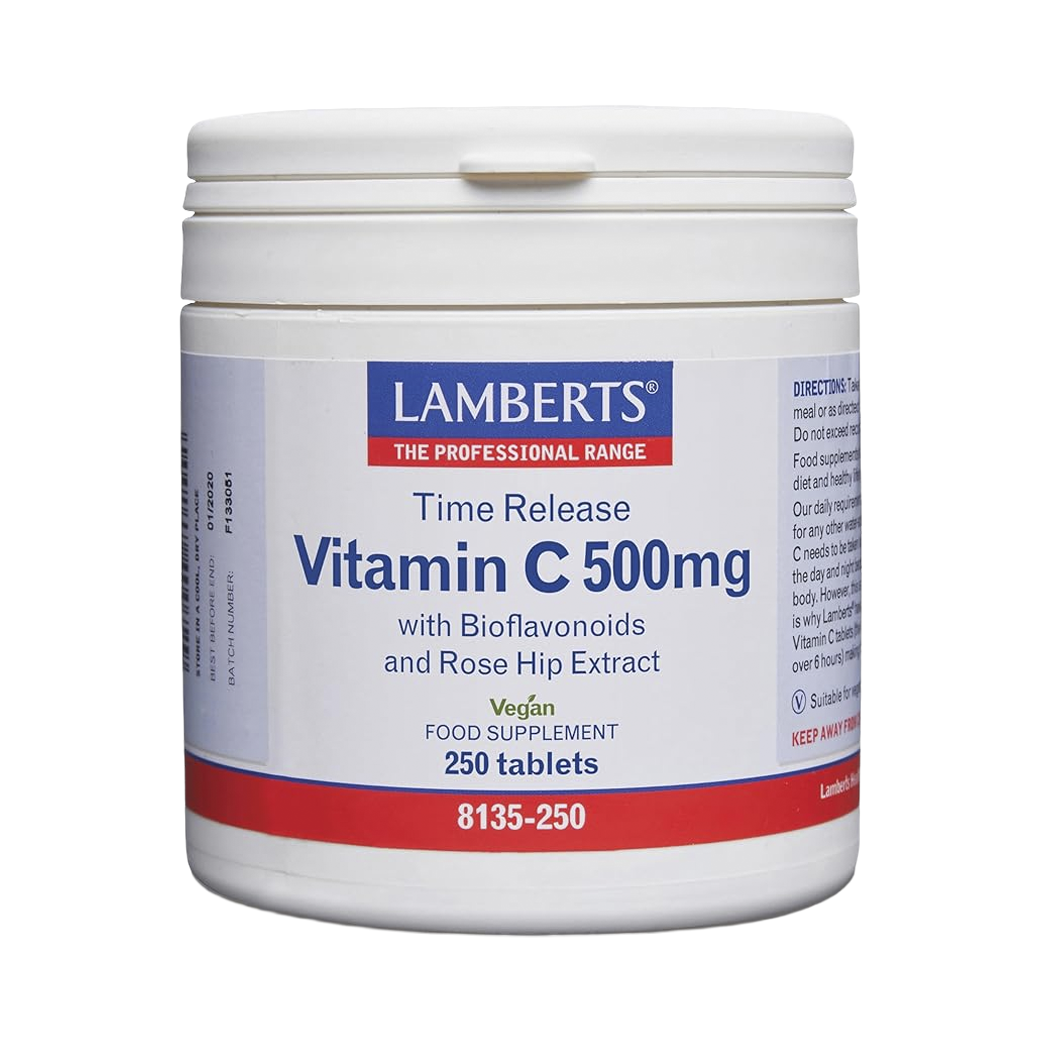 Vitamina C - Time Release 500mg (+) (250 tabs)